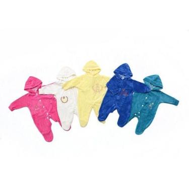 Imagem de Macacão De Plush Bordado de Bebê Kit 2 peças Roupa Infantil - Rizzicom