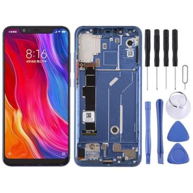 Imagem de tela Tela LCD e Digitalizer Conjunto completo com teclas de quadro e lateral para Xiaomi Mi 8 substituição da tela