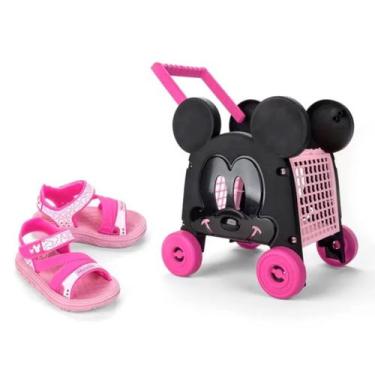 Imagem de Sandália Grendene Meninas Infantil Minnie Disney Baby Car Rosa, Rosa, 
