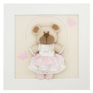 Imagem de Quadro Decorativo Ursinha Pulando Corda Quarto Bebê Infantil - Potinho