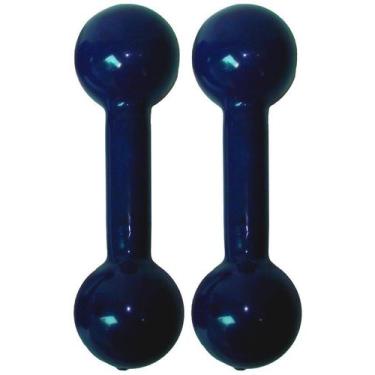 Imagem de Par de Halter de 2 kg Emborrachado - Pesos Academia Para Treino de Mus
