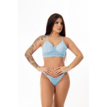 Imagem de Conjunto de Sutiã Com Aro Renda e Calcinha Sexy Elegante Lingerie Sens