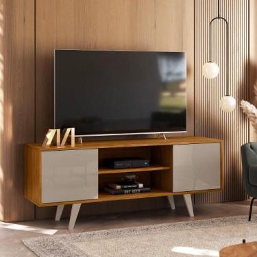 Imagem de Rack Lisboa Ripado para TV até 55 polegadas - Fendi/ Naturale - Madete