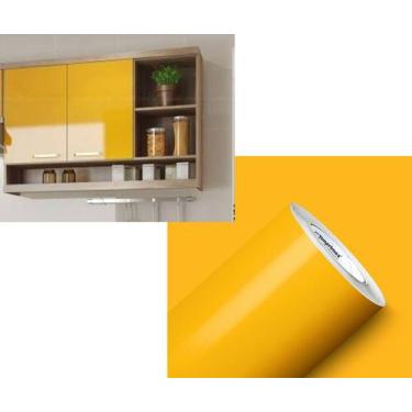 Imagem de Adesivo para envelopamento Geladeiras Móveis 3MX50CM AMARELO OURO - Ma