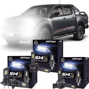 Imagem de Kit Ultra Led S14x Chevrolet S10 2017 A 2024 Farol Led - Gusta Car Par