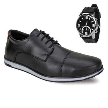 Imagem de Sapato Oxford Inglês Estilo Social Esporte Fino+ Relogio-Masculino