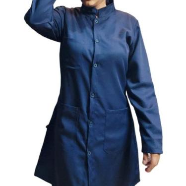 Imagem de Jaleco feminino gola padre manga longa - CARMONI, Marinho, GG