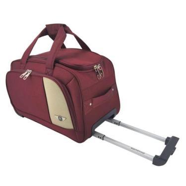 Imagem de Mala Viagem Sacola Santino Dubai SLS3 Rodinhas Cadeado Média, Vermelho