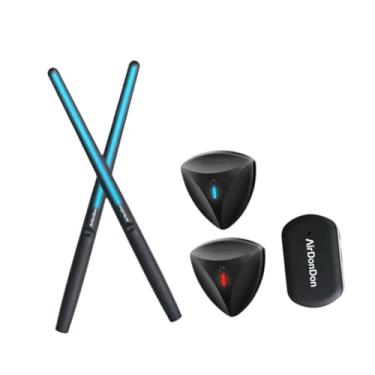 Imagem de Kokiya Tambor de Ar Eletrônico, Resistente, Silencioso, Portátil, Profissional, Baquetas de Ar para Adultos, Praticantes, Amantes de Tambor, Crianças, Conversor 2 Pedais