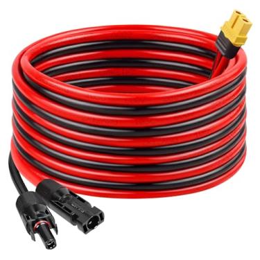Imagem de MOOKEERF Cabo de extensão de carga solar para XT60 12AWG 6 m, XT60, cabo solar, conector solar para XT60, cabo adaptador para painel solar para estação de energia portátil, pacote de bateria do