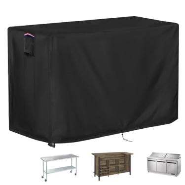 Imagem de Iptienda Capa de Mesa Externa para Mesa de Pátio com Altura de Bar, Capa de Pátio À Prova D'Água para Mesa de Preparação, Mesa de Aço Inoxidável, Mesa de Metal E Carrinhos de Freezer Retangulares, Pre