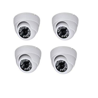 Imagem de Kit 4 CâmeraS Dome Full HD Infra Vermelho 24 Leds 20mt - LUATEK