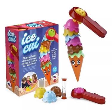 Imagem de Brinquedo Jogo Ice Cai Infantil Sorvete Empilha Equilíbrio - Paki Toys