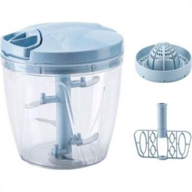 Imagem de Processador De Alimentos Manual Globalmix Magic Mixer 3X1 Azul Gh404