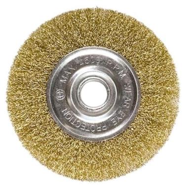 Imagem de Escova De Aço Carbono Circular ondulada 150 mm furo 22 mm 746649 Mtx