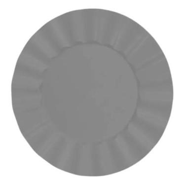 Imagem de Kit 6 Sousplat Redondo Plástico - 33cm - CDI Plastic, Cinza