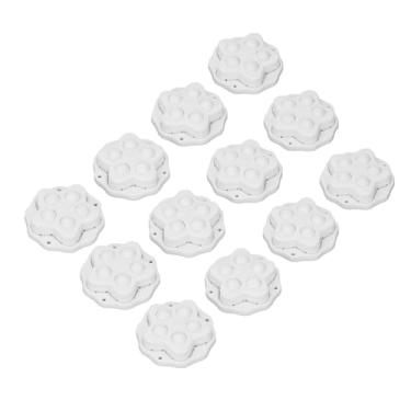 Imagem de 12pçs Rodízio Abs Com Rolamento de Alta Carga, Roda Giratória de Rotação de 360 ° Autoadesiva para Eletrodomésticos (Contas de branca)