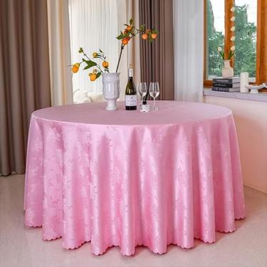 Imagem de JONKMY Toalha de mesa redonda para hotel, restaurante, banquete, toalhas de mesa redondas com padrão floral espesso, panos protetores de mesa para aniversário, casa de fazenda, primavera, Páscoa,