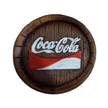 Imagem de Tampa de Barril em Alto Relevo Decor - Coca Cola