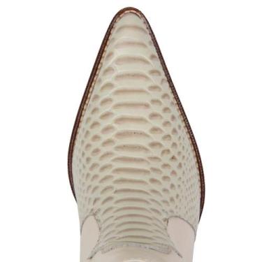 Imagem de Bota Texana Capelli Couro Feminina Cano Médio Conforto, Bege, 37