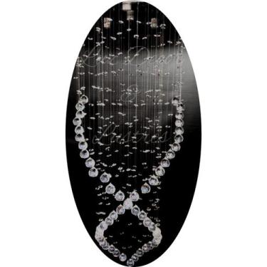 Imagem de Luminaria Torre Formato Espiral Duplo De Cristal k9 Plafon - LUZ DECOR