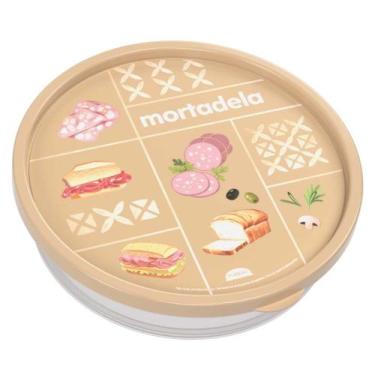 Imagem de Pote para mortadela 750ml bege Plasutil ref.8341