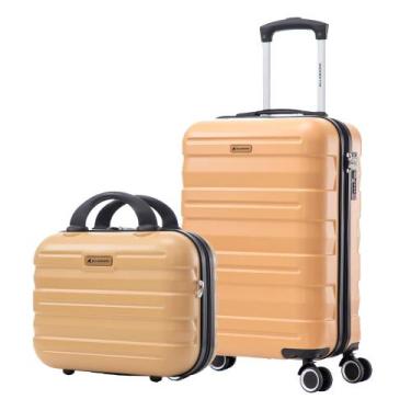 Imagem de Kit Mala Bordo Com Frasqueira Bagagem de Mão ABS Rígido - Geral, P045 