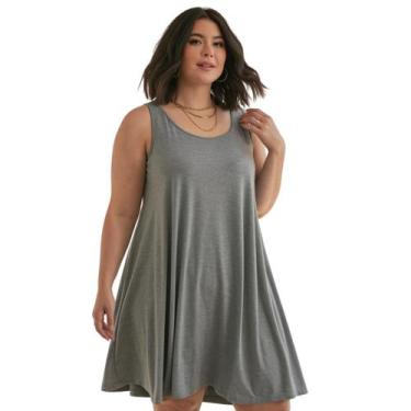 Imagem de Kit Vestido Regata Feminino Plus Size Soltinho Moda Verão Saruel - NaC