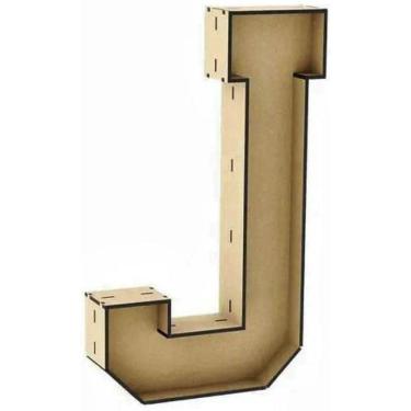 Imagem de Letra Caixa Grande J Mdf 30Cm De Altura Decoração