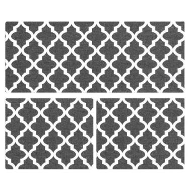 Imagem de Jogo De Tapetes Cozinha 3 Peças Antiderrapante Passadeira - BOXBEE DEC