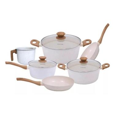 Imagem de Jogo De Panela Mármol Cerâmica 6 Peças Indução Mimo Style