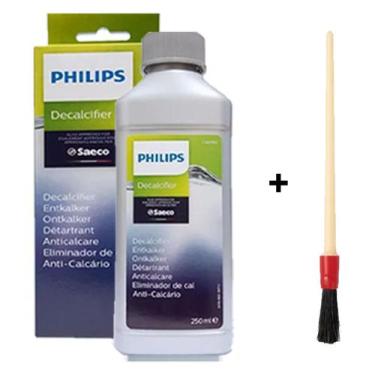 Imagem de Kit 1 Descalcificante 250ml + 1 Pincel Limpeza Máquinas Saeco - Philip