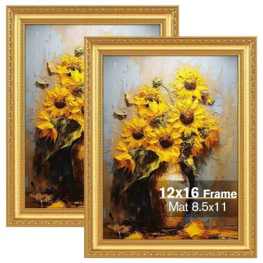 Imagem de Molduras para fotos Splinterix Gold 30x40cm Conjunto de 2 com vidro