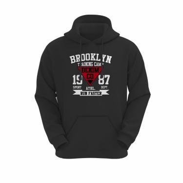 Imagem de Moletom Canguru Unissex Blusa de Frio Capuz Bolso Algodão Inverno-Unissex