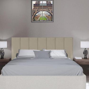 Imagem de Painel Solteiro Maria Alice Comp. 0,88 x 0,60 Alt. Bege para cama fixa