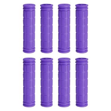 Imagem de HARFINGTON 4 Pegas de guidão de bicicleta antiderrapante de borracha cogumelo para guidão de 7/20.3 cm para mountain road dobrável MTB BMX scooter cruiser triciclo cadeira de rodas, roxo
