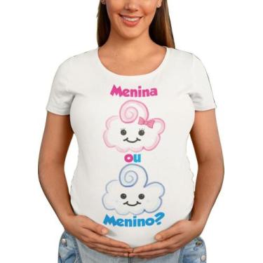 Imagem de Camiseta Gestante Chá De Bebê Grávida Chuva de Amor Branca - Del Franc