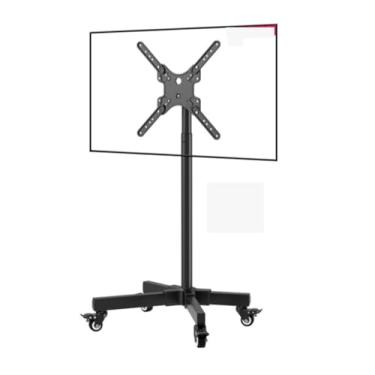 Imagem de Suportes de televisão Suporte de TV Suporte de TV móvel para TVs de 14 a 55 polegadas, suporte de TV com rodinhas de altura ajustável com rodas de até 29,9 kg, tamanho máximo, 400 x 400 mm, suporte de
