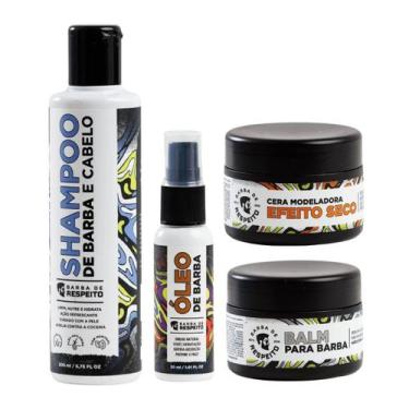 Imagem de Kit de Barba 4POR1 - Shampoo 2 em 1, Balm, Óleo e Cera Matte - Barba d