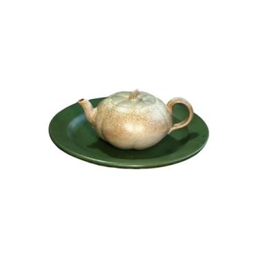 Imagem de Bule de chá chinês Yixing feito à mão Zisha de argila verde Lv Ni de 130 cc "Nan Gua (abóbora)" bule de chá Gongfu bule de chá teaworldsupply bxteashop