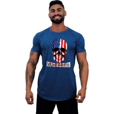 Imagem de Camiseta Longline MXD Conceito Skull USA Masculina-Masculino