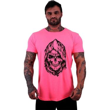 Imagem de Camiseta Longline MXD Conceito Caveira Com Capuz Masculina-Masculino