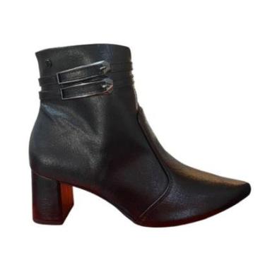 Imagem de Bota Feminina Gabi Ristretto Tanara T9091 Couro - Preto-Feminino