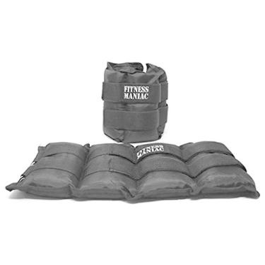 Imagem de Alça ajustável Pro Weight Pesos no tornozelo, par de 5,4 kg (até 2,7 kg por tornozelo) Premium ✦ Pesos de tornozelo duráveis para exercícios de abdômen, pernas e glúteos ✦ Equipamento de ginástica de