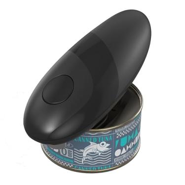 Imagem de Abridor de lata elétrico, abridor de lata automático de um toque, abridores de latas de borda lisa seguros para alimentos para idosos com artrite, serve para quase todos os tamanhos de latas, operado