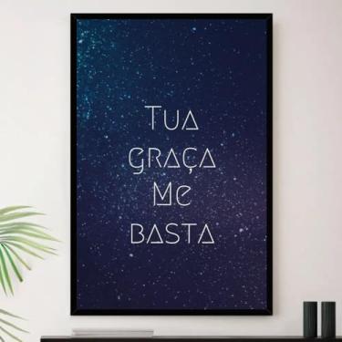 Imagem de Genérico, Quadro Tua Graça Me Basta Gospel Decorativo A4 23x33cm