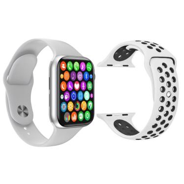 Imagem de Kit 1 Smartwatch9 Lite Branco + 1 Pulseira Branco E Preto