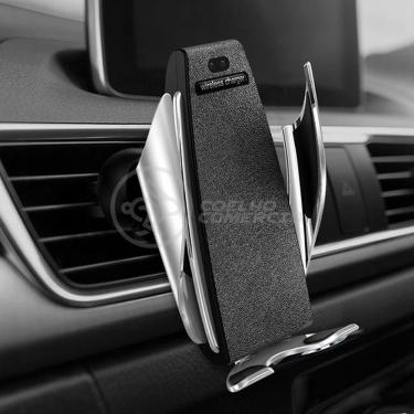 Imagem de Carregador Suporte Veicular Com Carregador Indução Qi Smart
