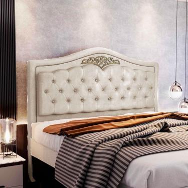 Imagem de Cabeceira Holanda 1,95 M Com Design Retro King Marfim
