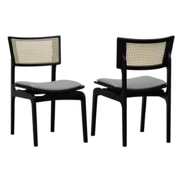 Imagem de Kit 2 Cadeiras Apollo Madeira Maciça Encosto Telinha Assento Anatômico